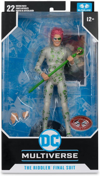 McFarlane DC Multiverse The Riddler Final Suit (Batman Forever) 7" Action Figure Toys (Red Platinum Edition)