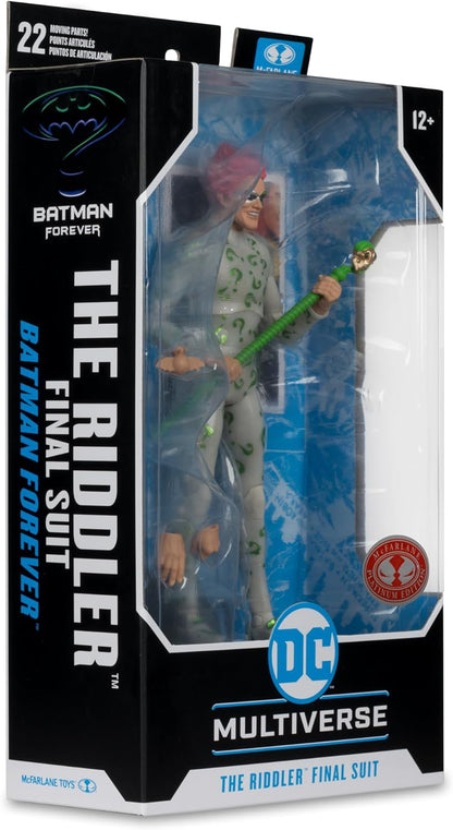McFarlane DC Multiverse The Riddler Final Suit (Batman Forever) 7" Action Figure Toys (Red Platinum Edition)